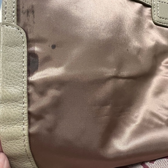 Calvin Klein vintage bag top handle satin pink and tan - Picture 4 of 12